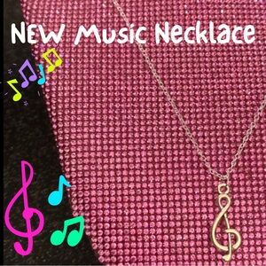 Sterling Silver 925 Necklace Treble Clef Jewelry for Women Rave Dance Party 90s